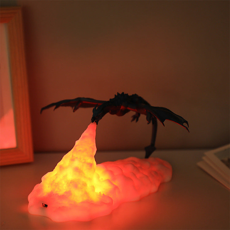 Fire-Breathing Dragon Lamp, Rechargeable LED Night Light
