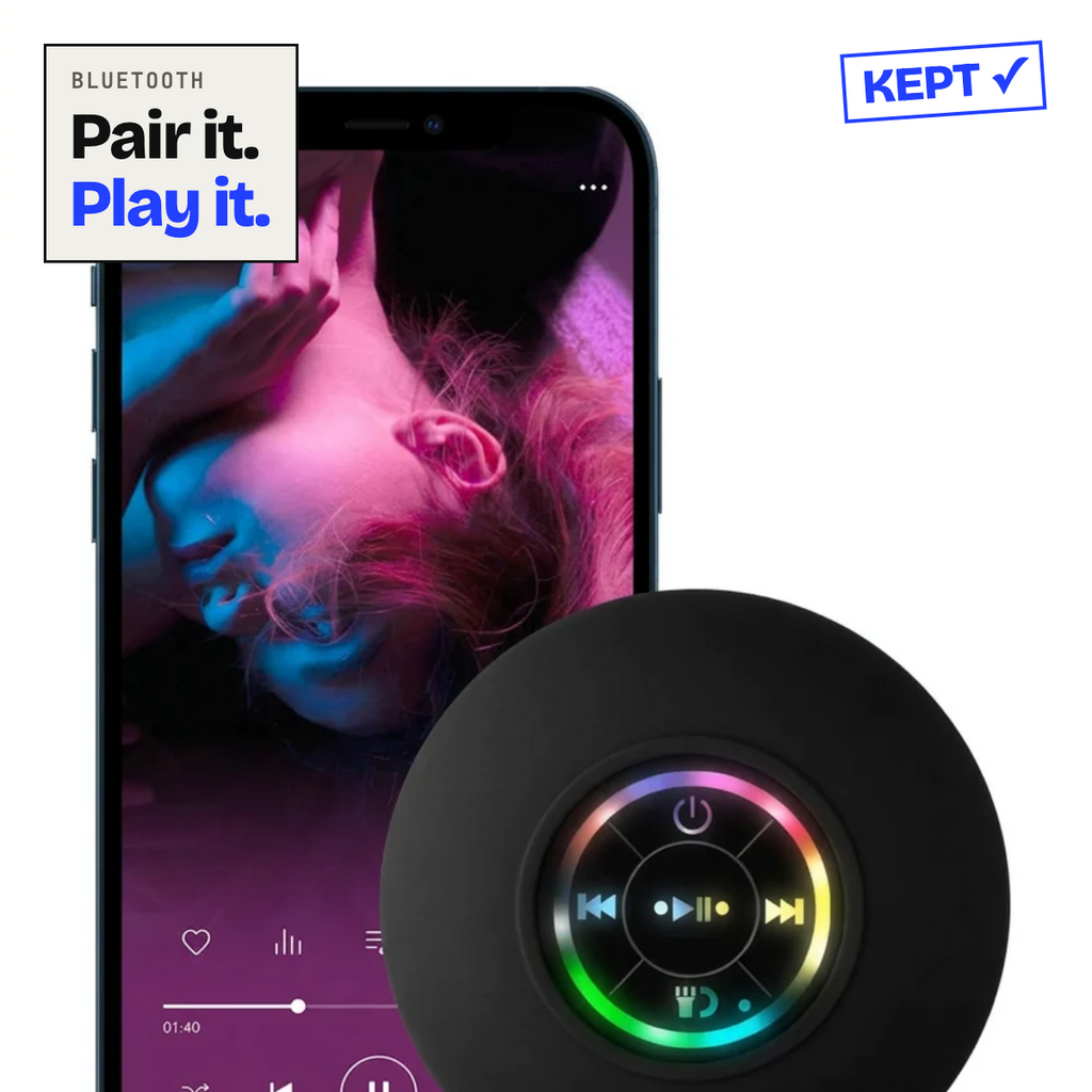 Phone paired to the shower speaker over Bluetooth