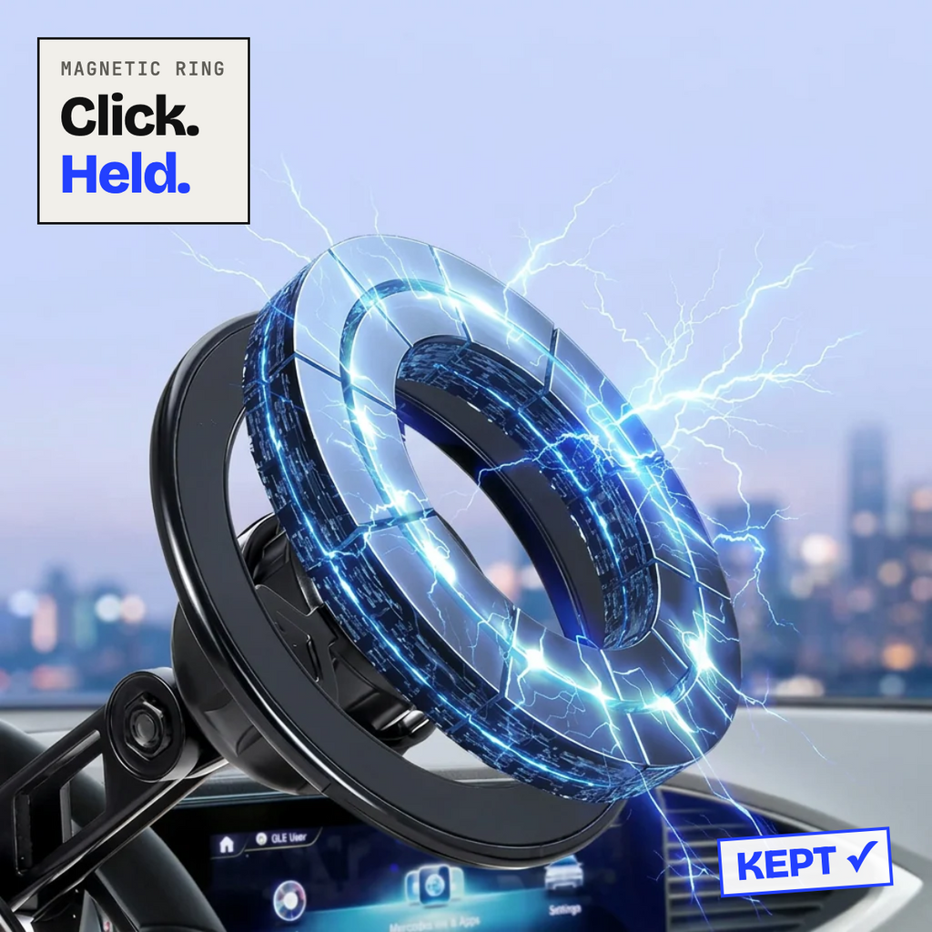 Magnetic ring on the phone holder